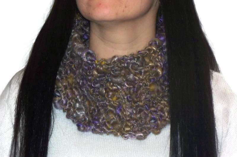 Cowl, Eleganter Warmer Unikat von lousknittingroom