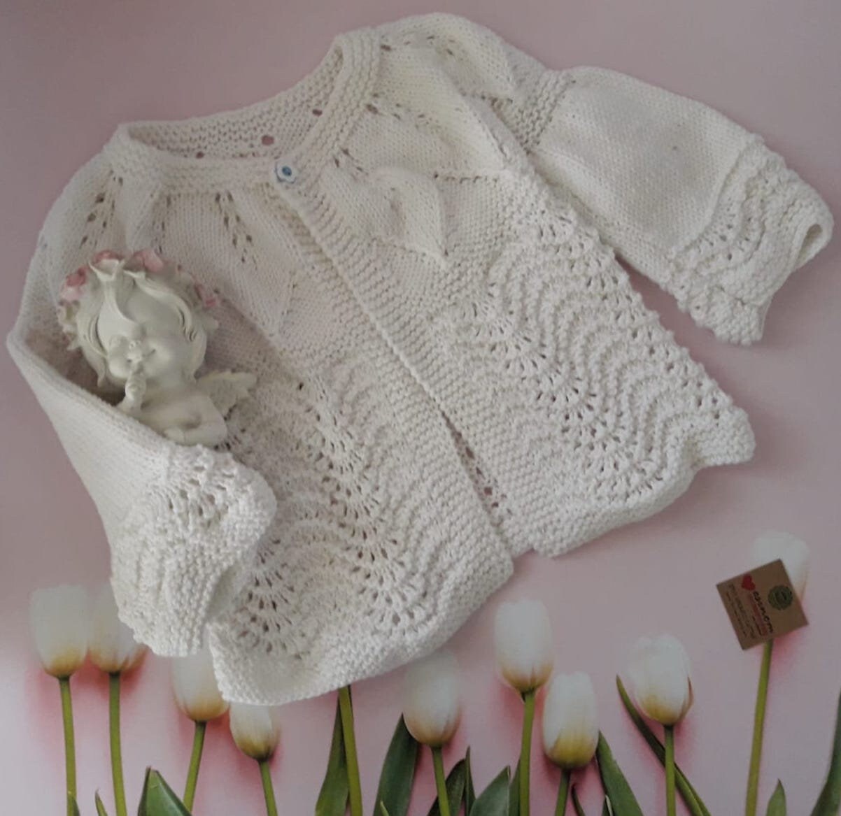 Baby Frühling Und Sommer Jacke, Hand Gestrickte Geschenk, Strick Für Neugeborene, Outfit, Strickjacke, Unisex von loveabouteverything