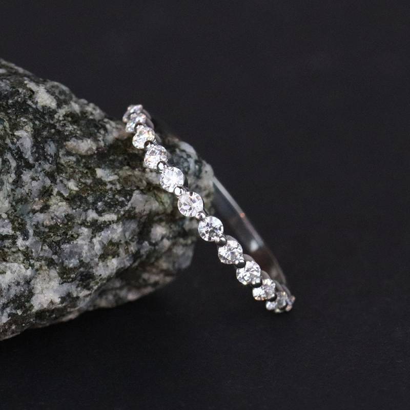 Ehering Mit Diamant Im Labor Gewachsen 14K Gold Vergoldet von lovebyohkuol