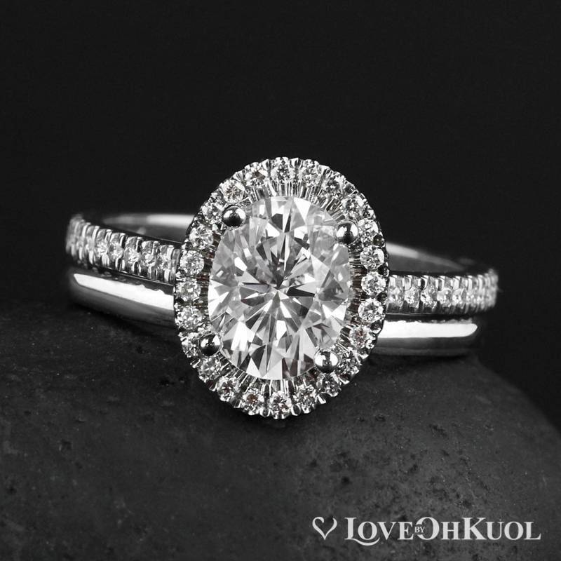 Forever One Moissanit Ring - Verlobungsring Comfort Fit Ehering von lovebyohkuol