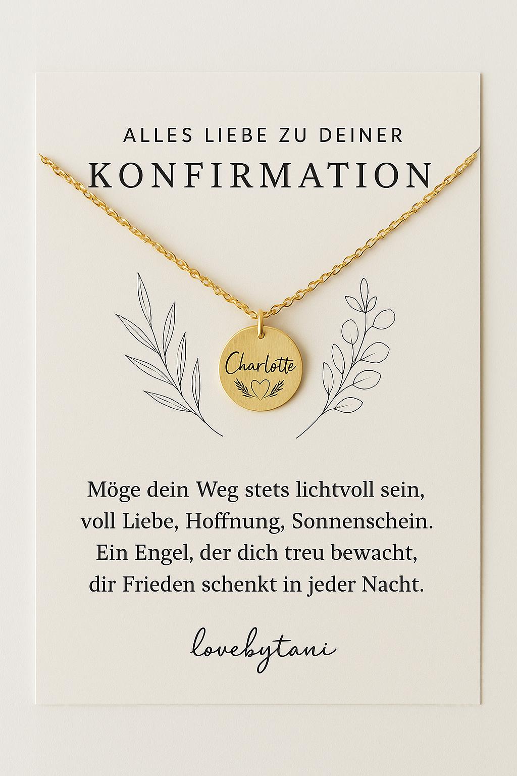 Personalisierte Gravur-Halskette Gold | Silber Rosegold Mit Geburtsstein Bzw. Charm - Edelstahl Personalisierte Gravur-Halskette Gold | Silber Rosegold Mit Geburtsstein Bzw. Charm - Edelstahl von lovebytani