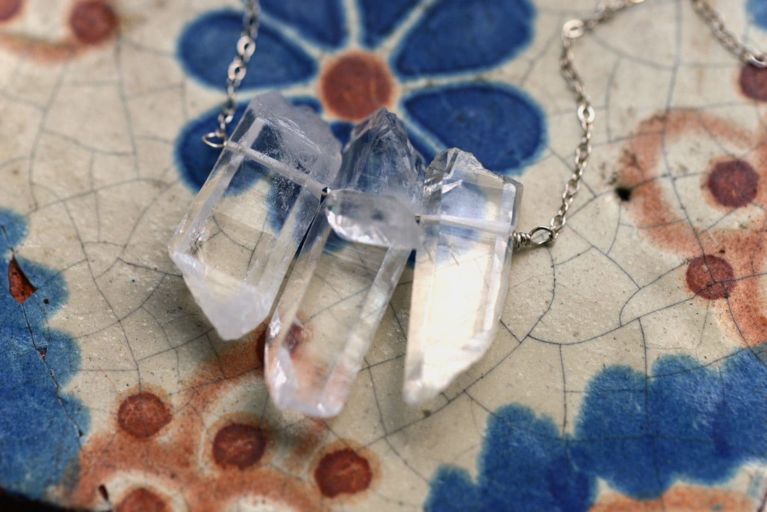 sterling Silber Halskette | Bergkristall Rohe Kristallhalskette Quarz-Spitzen-Halskette Draht Gewickelt Schmuck Handgemachte Geschenk von lovejule