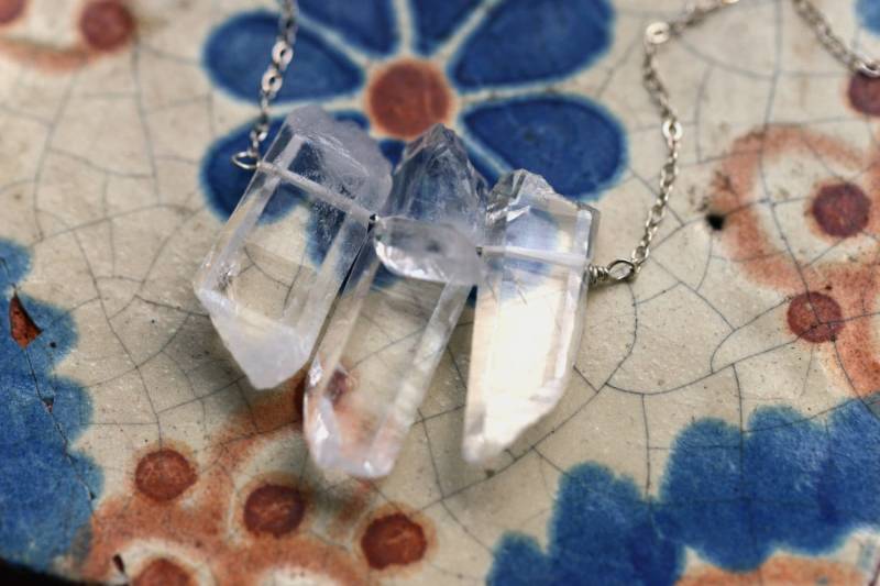 sterling Silber Halskette | Bergkristall Rohe Kristallhalskette Quarz-Spitzen-Halskette Draht Gewickelt Schmuck Handgemachte Geschenk sterling Silber Halskette | Bergkristall Rohe Kristallhalskette Quarz-Spitzen-Halskette Draht Gewickelt Schmuck Handgemachte Geschenk von lovejule