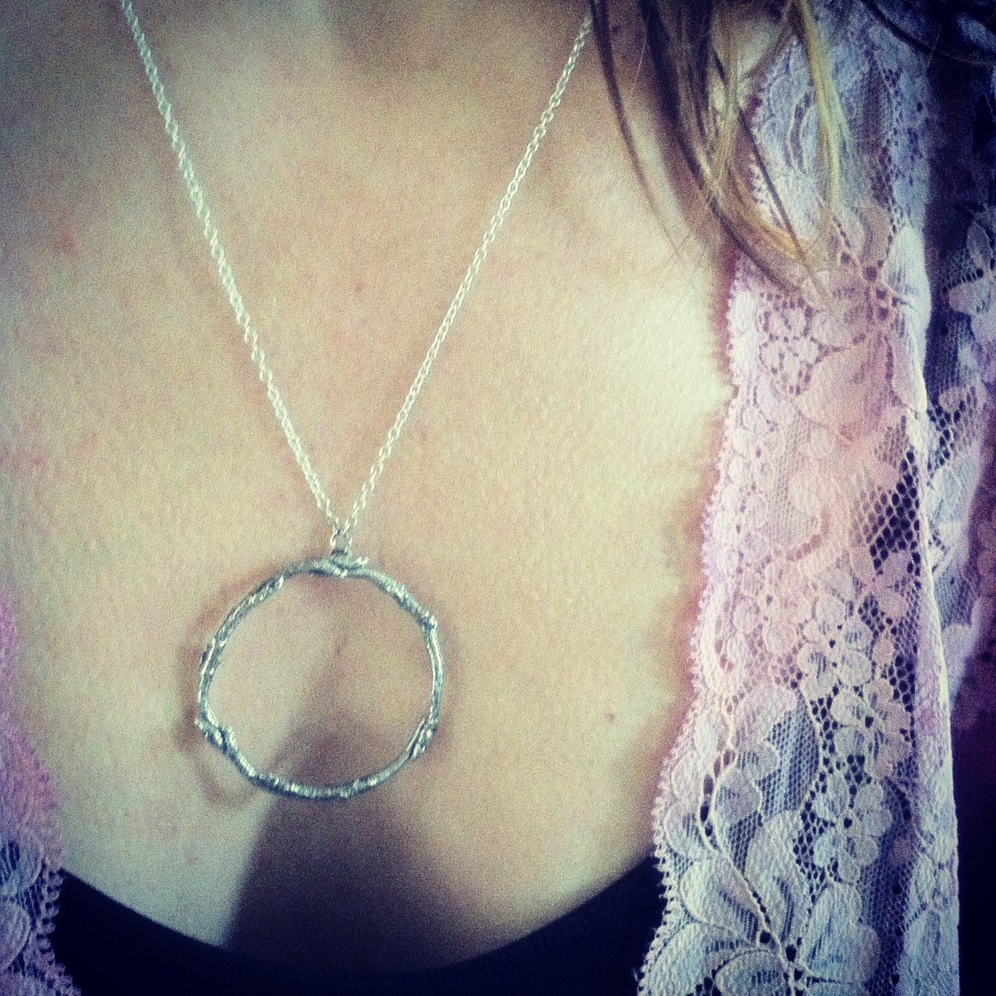 Kreis Zweig Halskette Sterling Silber Unendlich Liebe Kreis Zweig Halskette Sterling Silber Unendlich Liebe von lovelightjewelry