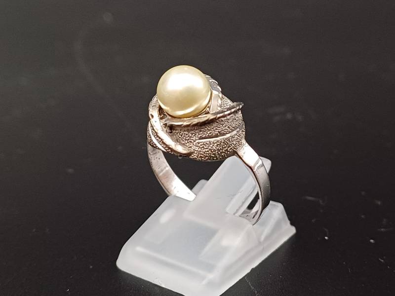Wundervoller Silber Ring 925 Sterling Frauen Damen Sterlingsilber Mädchen Perle Gift For Her Vintage Design von lovelyandoldPCvL