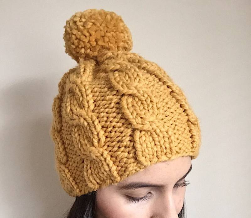 Grobstrick Bommelmütze Grobstrick Bommelmütze von lovelychiccrochet