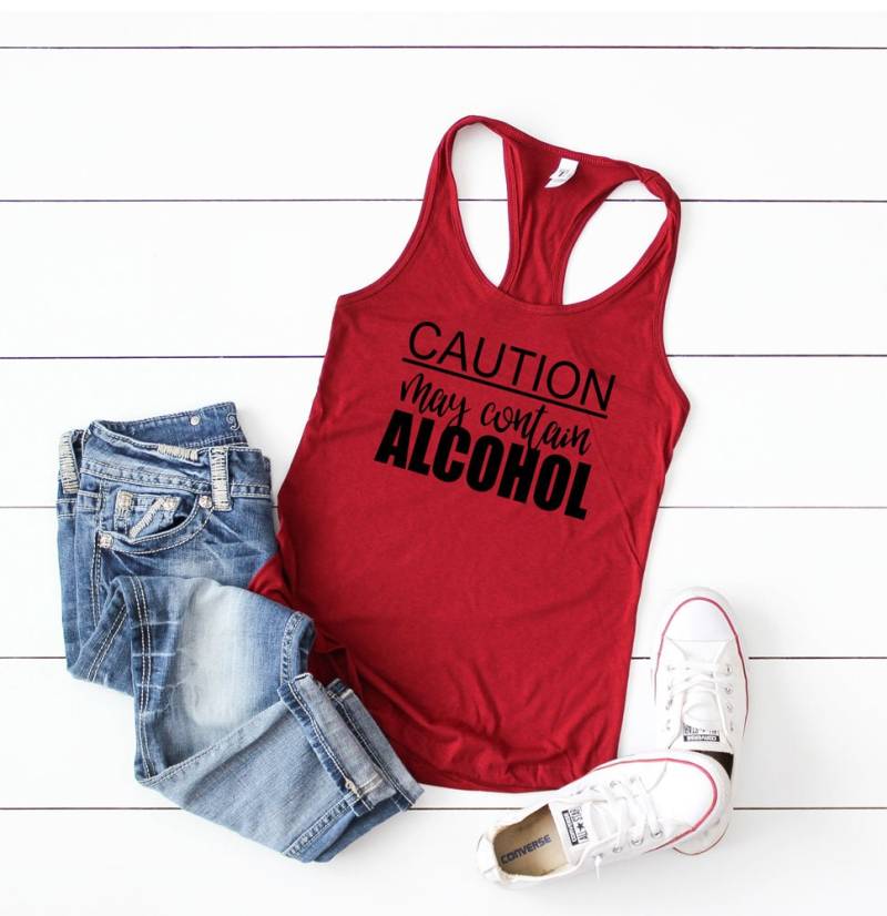 May Contain Alcohol Tank Top - Für Frauen Trink Süßes Sie Geschenk Freundin Bier Tank Top von lovemighty