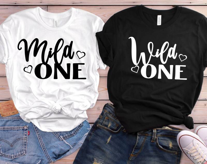 Milde Eine Wilde Ein Shirts - Beste Freundin Wild One Mild One Süße Freund Passende Gruppe von lovemighty