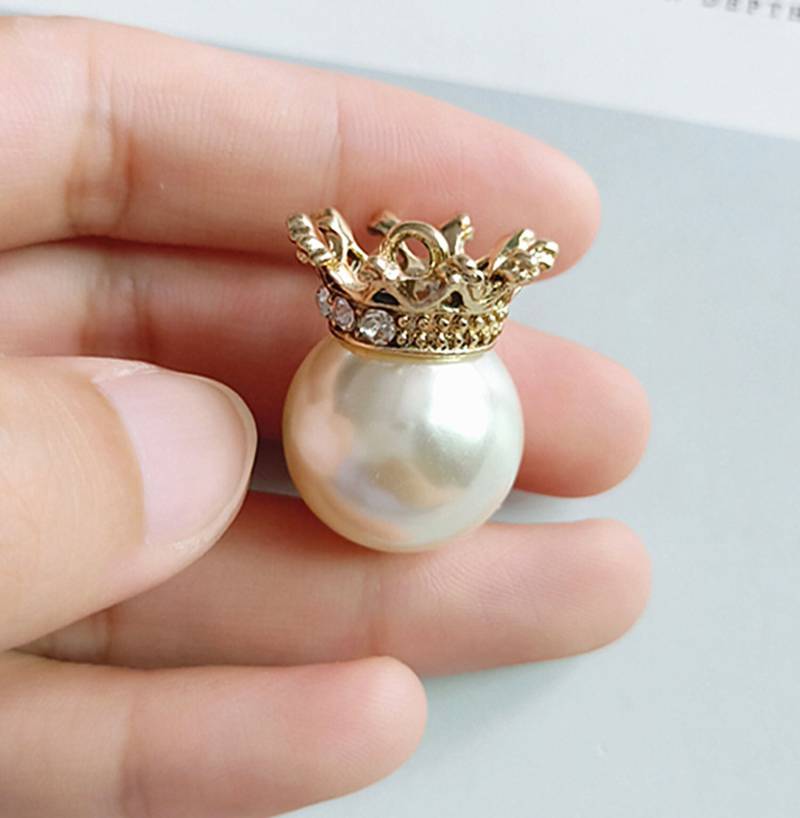 10Pcs Perldiamant Diadem Krone Geformt Größere Charm, 20x25mm, Diy Schmuck Rose Gold Alloy Armband Keychain Halskette Stift Funde Geschenke von loverdiy