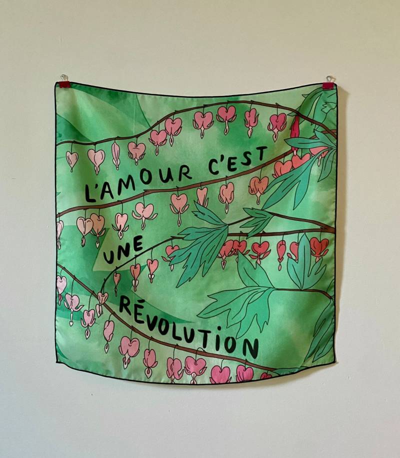 Love Is A Revolution - 16x16 Zoll Seidenschal Auf Bestellung von lovestruckprints