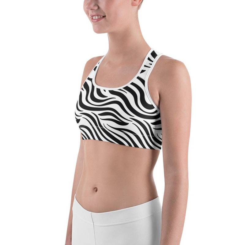 Zebra White Damen Sport-Bh/Aktive Sportbekleidung von lovexy