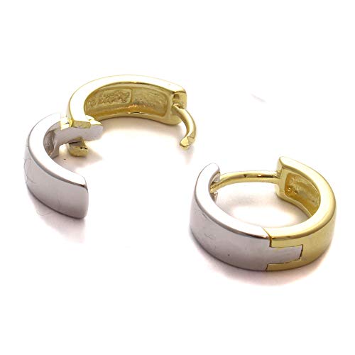 Loveyourdiamonds Zweifarbige Silber Creolen Echtgold vergoldet aus 925 Sterling Silber 13 mm Loveyourdiamonds Zweifarbige Silber Creolen Echtgold vergoldet aus 925 Sterling Silber 13 mm von loveyourdiamonds