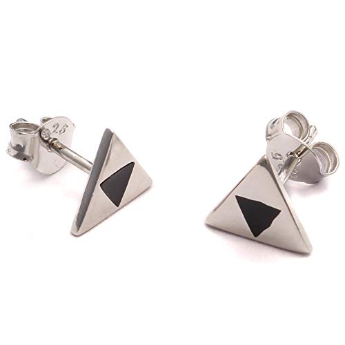Loveyourdiamonds Geek Gaming Ohrstecker aus 925 Sterling Silber Dreieck Ohrringe von loveyourdiamonds