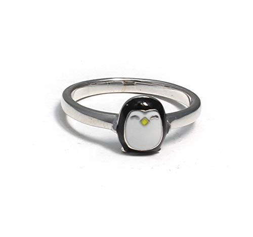 Kinderring aus 925 Sterling Silber mit süßem Pinguin (50 (15.9)) von loveyourdiamonds