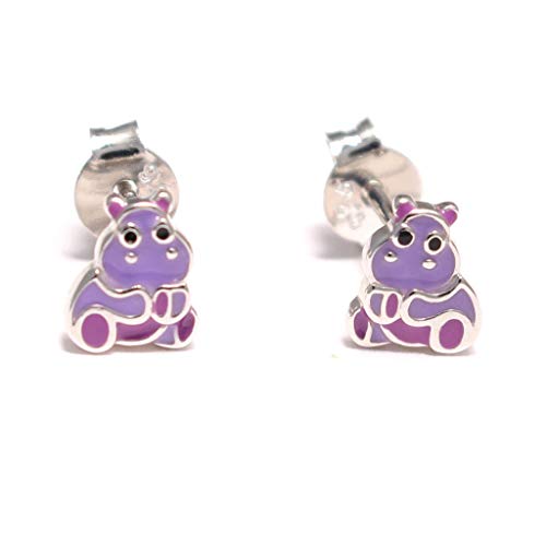 Loveyourdiamonds Lila Nilpferd Hippo Ohrstecker aus 925 Sterling Silber Loveyourdiamonds Lila Nilpferd Hippo Ohrstecker aus 925 Sterling Silber von loveyourdiamonds