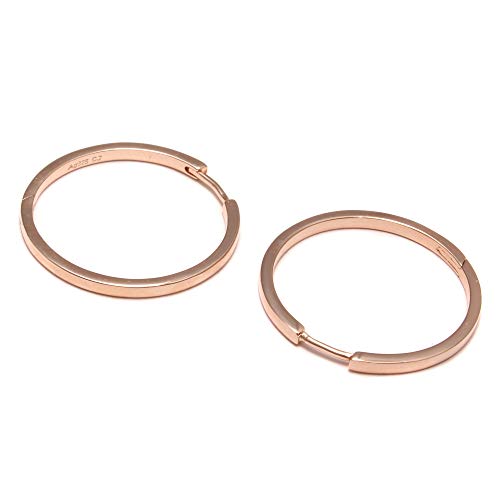 Loveyourdiamonds Runde Damen Ohrringe Rose Gold vergoldete Creolen aus 925 Sterling Silber Loveyourdiamonds Runde Damen Ohrringe Rose Gold vergoldete Creolen aus 925 Sterling Silber von loveyourdiamonds