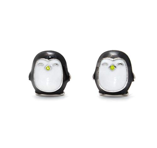 Ohrstecker Pinguin aus echtem Silber von loveyourdiamonds