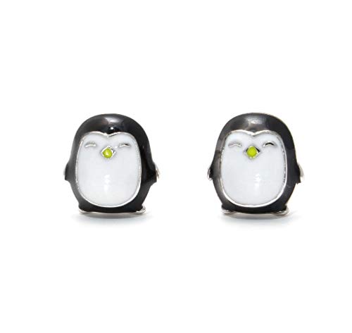 Loveyourdiamonds Kleine Pinguin Ohrringe aus echtem 925 Silber von loveyourdiamonds