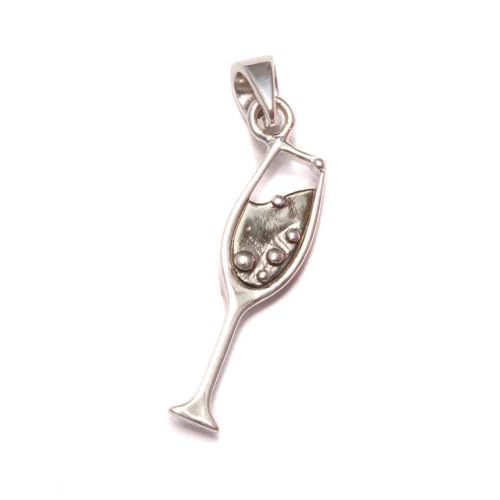 loveyourdiamonds Sektglas Anhänger aus recyceltem 925 Sterling Silber loveyourdiamonds Sektglas Anhänger aus recyceltem 925 Sterling Silber von loveyourdiamonds
