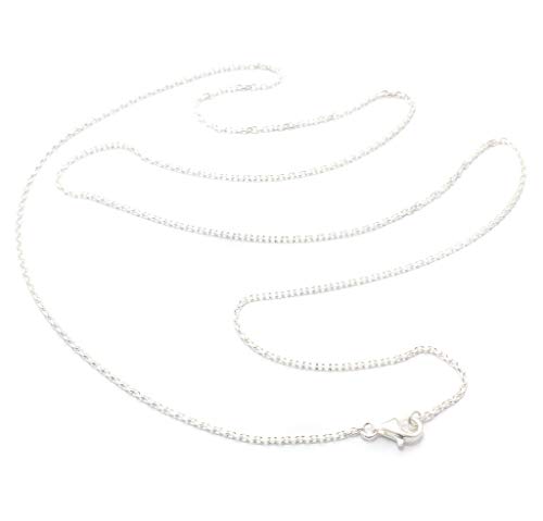 loveyourdiamonds 925 Sterling Silber Halskette, Mittlere Ankerkette 4-fach diamantiert (80, Silber rhodiniert) von loveyourdiamonds