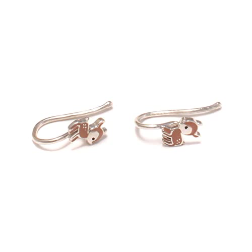 loveyourdiamonds Rehkitz Kinder Ohrclips, 925 Sterling Silber, echt Silber Kinderschmuck, Mädchen Schmuck nickelfrei, Geschenke für Kinder von loveyourdiamonds