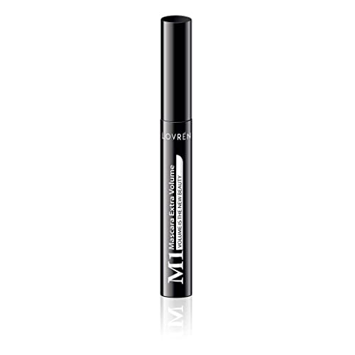 Lovren Mascara M1 Extra Volumen, Volumen- und Krümmungsfrei, nickelfrei, Parabene, dermatologisch phthalatologisch getestet, hergestellt aus natürlichen Wachs, schwarz, 10 ml von lovren