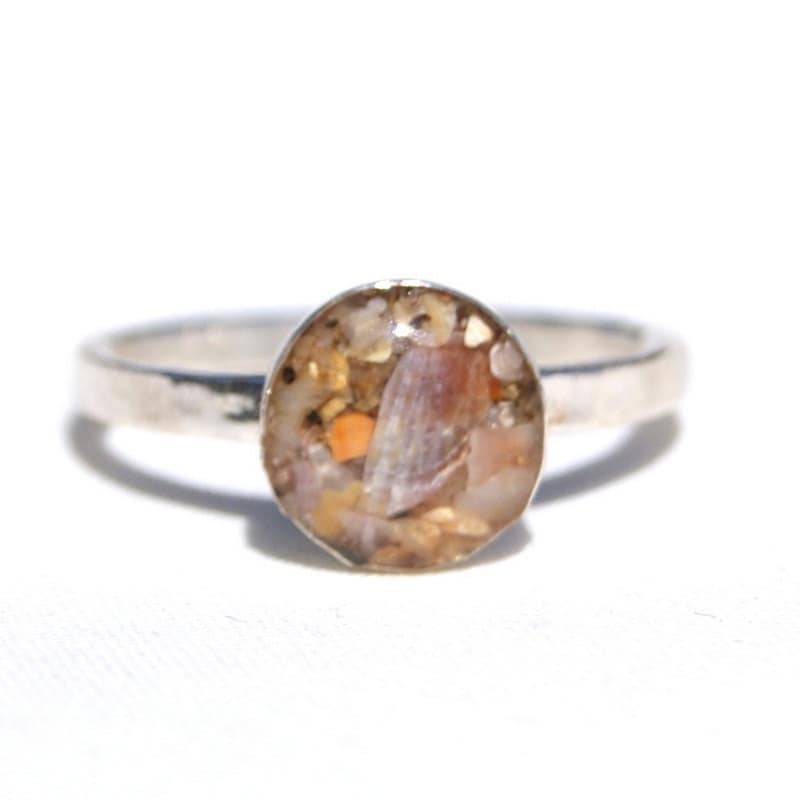 sterling Silber Kreis Sand Ring, Schmuck Erfassen Ihrer Erinnerungen sterling Silber Kreis Sand Ring, Schmuck Erfassen Ihrer Erinnerungen von lowtideHB