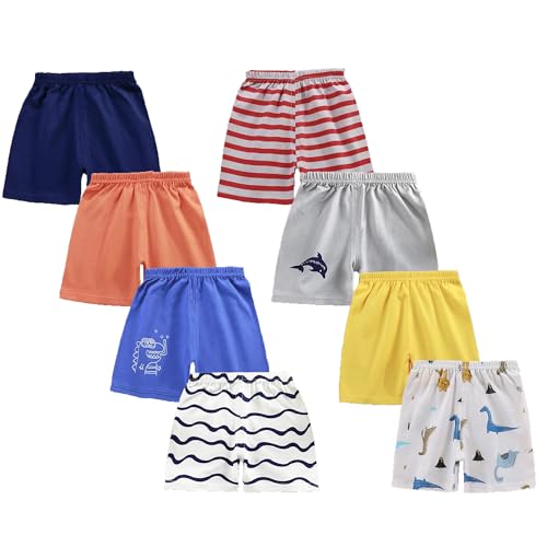 loyboon Baby Junge Baumwolle Shorts-Unisex Kleinkind Baby Sommer Kurze Hosen für Jungen Kinder Sommer Kleidung,6er-Set Multi-Packs 1-5 Jahre von loyboon