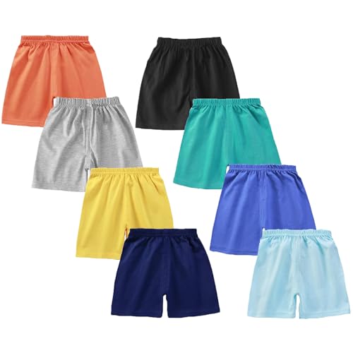 loyboon Baby Jungen Kurzshorts 3er Pack Baumwolle Elastische Taille Atmungsaktiv Dinosaurier-Muster Größen 9M-5T Bequeme Spielkleidung von loyboon
