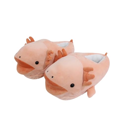 loyimioo Axolotl Hausschuhe Plüsch Tierhausschuhe mit Rutschfester Sohle für Ultimativen Komfort und Niedliches Design von loyimioo