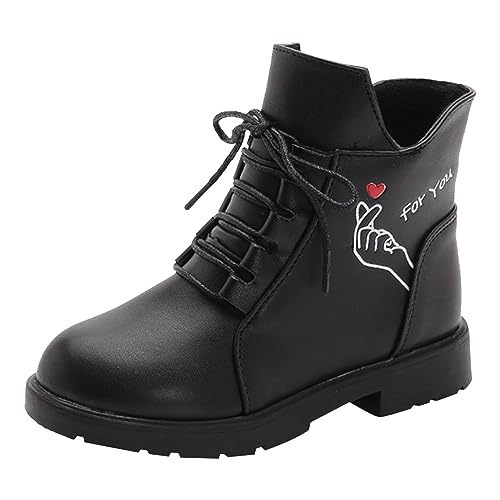 Mädchen Stiefel Winter Winterboots Wasserdichte Warm Kinder Winterschuhe Mode Winterschuhe Gefütterte Winterstiefel Weiche Sohle Boots Wanderschuhe Outdoor Bequeme Schneestiefel Kinderschuhe von lozssnigzi