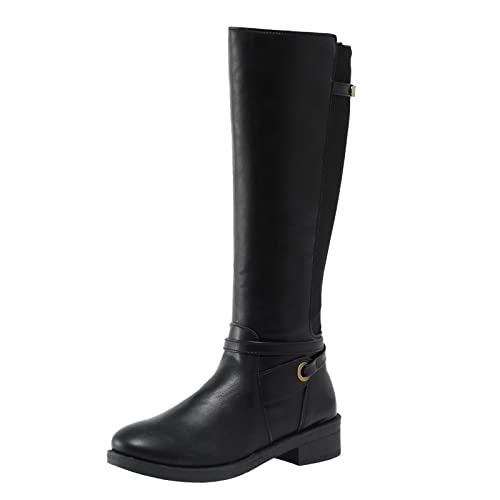Stiefel Damen Weiter Schaft Kniehohe Stiefeletten Für Dicke Waden Langschaftstiefel Mit Absatz Echtleder Weitschaftstiefel Plateau Stiefel Gefüttert Boots Weiter Schaft Lederstiefel Reitstiefel Herbst von lozssnigzi