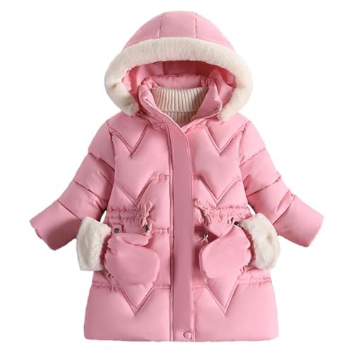 daunenjacke-herren-winter,Skijacke Mädchen Puffer Skijacke mit Kapuze Reißverschluss Schneejacke Kinder Winterjacke Warme Steppjacke Outdoor Daunenjacke Winddichte Übergangsjacke Leichte Jacken von lozssnigzi