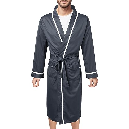 lozssnigzi Frottee Bademantel Herren Leicht Kimono Morgenmantel Bademantel Bademantel Herren 4xl Saunamantel Hausmantel Dünn Kurz Baumwolle Bademantel Herren Xxl von lozssnigzi