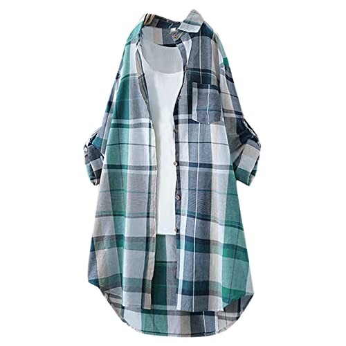 lozssnigzi Karohemd Damen Rot Schwarz -Oversize Bluse Damen Lässig Strandbluse Leicht Und Luftig Hemdbluse Elegant Longbluse Langarm Longshirt Oversize Langarmshirt Große Größen Leinenbluse lozssnigzi Karohemd Damen Rot Schwarz -Oversize Bluse Damen Lässig Strandbluse Leicht Und Luftig Hemdbluse Elegant Longbluse Langarm Longshirt Oversize Langarmshirt Große Größen Leinenbluse von lozssnigzi