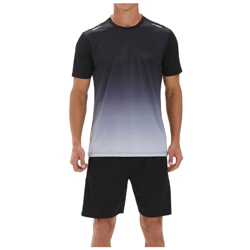 lozssnigzi Kurzer Schlafanzug Herren: Baumwolle Sommer Elegant 4XL Sommer Set Lustig Zweiteiler Oberteile und Kurze Hosen Leicht Nachtwäsche Set Schlafanzüge Kurzarm Satin Freizeitanzug Pyjama Set von lozssnigzi