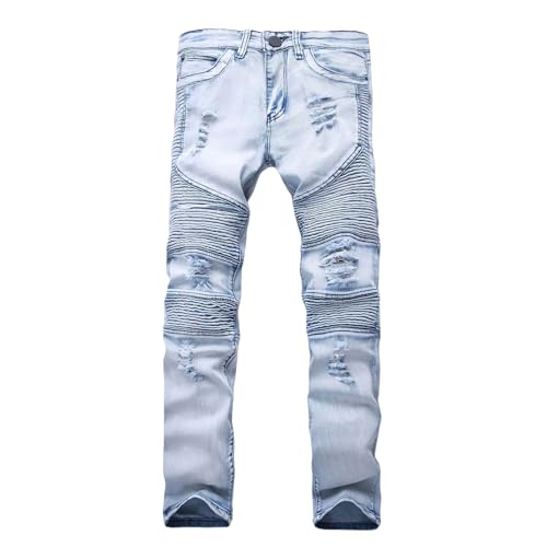 lozssnigzi Motorradbekleidung Herren, Cargo Stretch Arbeitshose Atmungsaktive Regular Cargo-Hosen Sommer Leicht Motorradhose Motorradjeans mit Taschen Slim fit Biker Jeans Motocross Hose von lozssnigzi