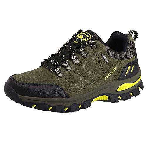 lozssnigzi Outdoor Schuhe Herren, Wanderschuhe Herren Wasserdicht Winterschuhe Leichte Trekkingschuhe Atmungsaktiv Schuhe Outdoor Hiking Halbschuhe Breit Outdoorschuhe, Gelb, 40 von lozssnigzi