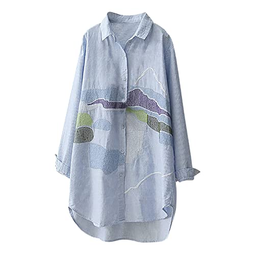 lozssnigzi Oversize Bluse Damen Leicht Und Luftig Longshirt Sommer Strandbluse Elegant Hemdbluse Lässig Karohemd Langarm Longbluse Bunte Leinenhemd lozssnigzi Oversize Bluse Damen Leicht Und Luftig Longshirt Sommer Strandbluse Elegant Hemdbluse Lässig Karohemd Langarm Longbluse Bunte Leinenhemd von lozssnigzi