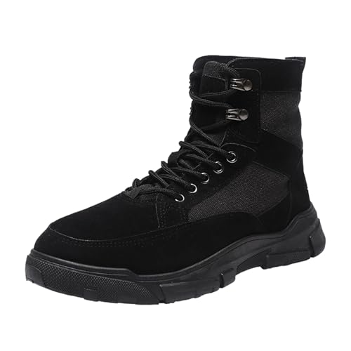lozssnigzi Tactical Boots Herren, Halbhoch Taktische Stiefel Wasserdicht Kampfstiefel Mit Reißverschluss Atmungsaktive Einsatzstiefel Outdoor Military Boots Wanderschuhe Bergstiefel, Schwarz, 39 von lozssnigzi