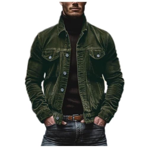 lozssnigzi cordhemd-herren,Herren Jacke Cord Übergangsjacke Gefüttert Mode Sherpa Jacke Thermo Winddichte Cordjacke Outdoor Arbeitsjacke Herbst Fleecejacke Freizeit Winterjacke, Jacket von lozssnigzi