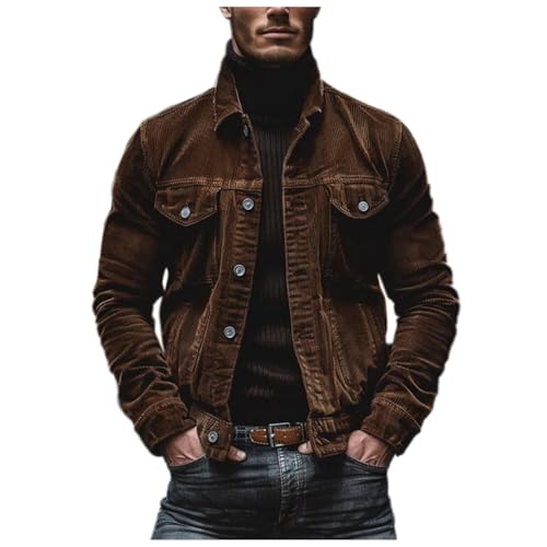 lozssnigzi jeansjacke-herren-gefüttert,Herren Jacke Cord Übergangsjacke Gefüttert Mode Sherpa Jacke Thermo Winddichte Cordjacke Outdoor Arbeitsjacke Herbst Fleecejacke Freizeit Winterjacke, Jacket von lozssnigzi