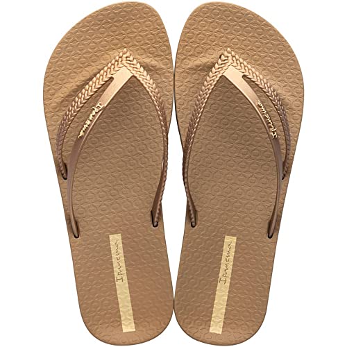 Ipanema Lpanema Bossa Soft V Fem Damen-Flip-Flops, Gold, Beige, 38 EU von Ipanema