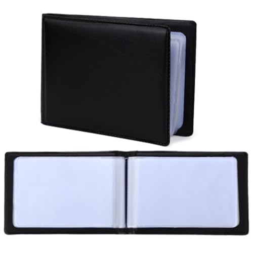 lrgnixs 1 Stück Visitenkartenhalter Aus Kunstleder Fassungsvermögen 40 Karten Organizer Für Büro Business Meetings Und Geschäftstermine Elegantes Schwarz von lrgnixs