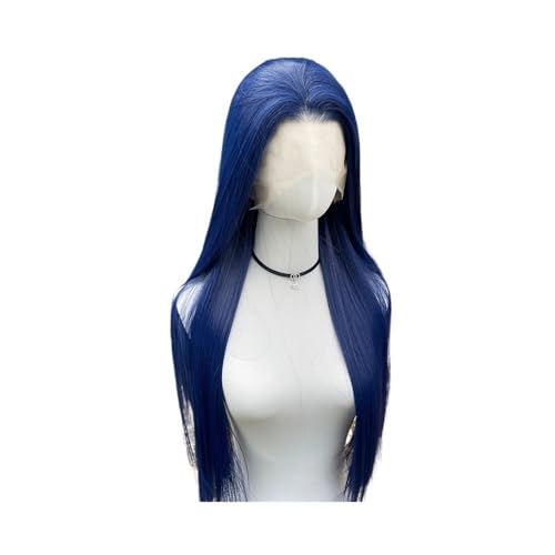 4 13 26 Zoll Blaue Lace-Front-Perücke, X Kleberlose Synthetische Perücken,Dunkelblaue Perücke For Frauen, Geeignet Den Täglichen Gebrauch Auf Partys Haar Extensions von lskdnrufh