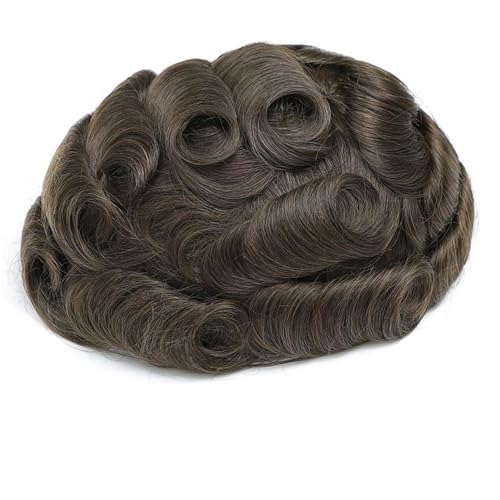 8 "x 10" Volle Spitze Indisches Menschenhaarsystem Schweizer Spitze Männer Toupet Unsichtbare männliche Haarprothese Parrucca von lskdnrufh