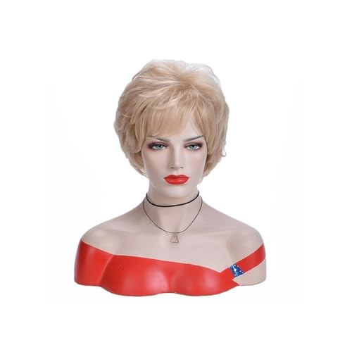 Haarteil Frauen 6 Zoll kurze lockige Damenperücke mit seitlichem Pony, synthetische Perücke for den täglichen Gebrauch bei Partys Haar Extensions(OMBRE) von lskdnrufh