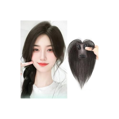 Haarteil Frauen Pony-Clip aus 100% echtem Echthaar, zarte Pony-Haarspange, Fransen mit Schläfen, Haarteile, gebogener Pony for den täglichen Gebrauch Haar Extensions(Natural black) von lskdnrufh