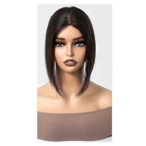 Mono-Spitzenbasis, 8 x 12 cm, 10 Zoll, Haarteile, dünner werdendes Haar, Clips im Haar for Frauen Haar Extensions(Black) von lskdnrufh