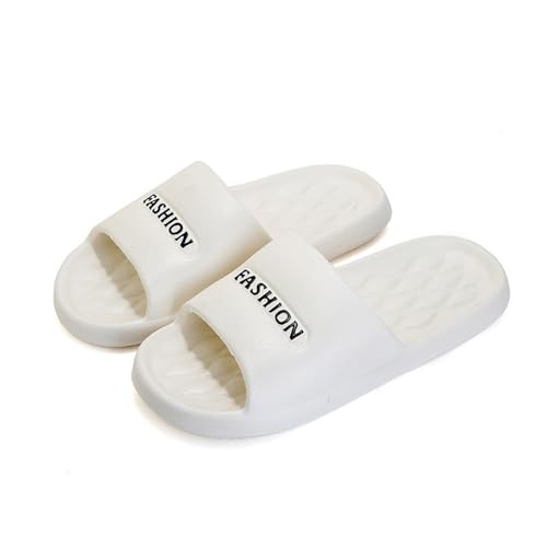 Öffentliche Duschen, drinnen, draußen, Komfort-Duschschuhe für Damen und Herren, rutschfest, schnell trocknend, Bad-Hausschuhe, weiche Sandalen für Wohnzimmer, Pool, Strand, Spa, weiß, 40/41 EU von lskdnrufh